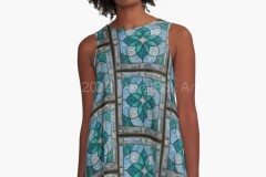 JewelBox-Art-Stained-Glass-Window-Green-A-line-Dress